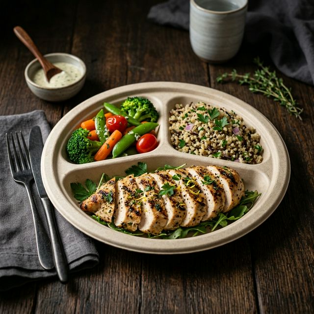 Bagasse Compartment Plates (Multi-Section Plates)