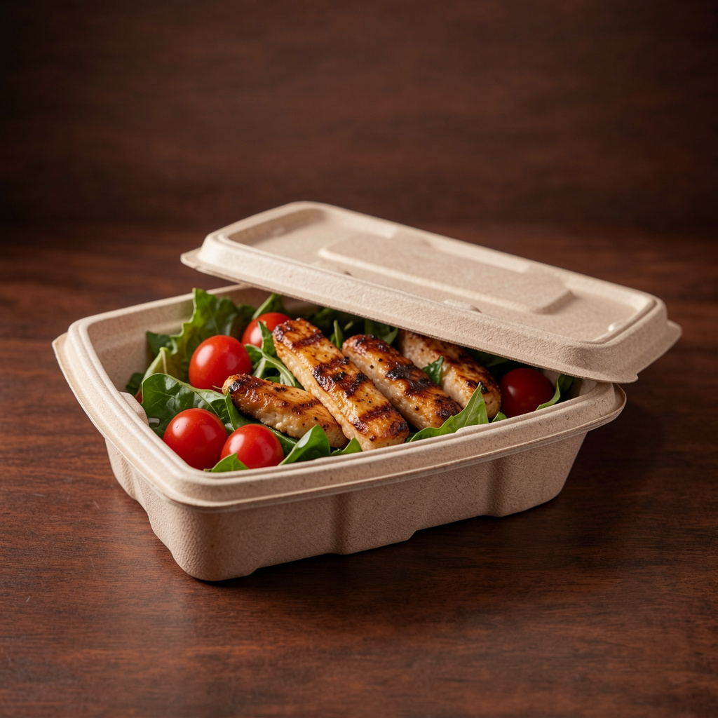Bagasse Food Containers (Rectangular Packaging)